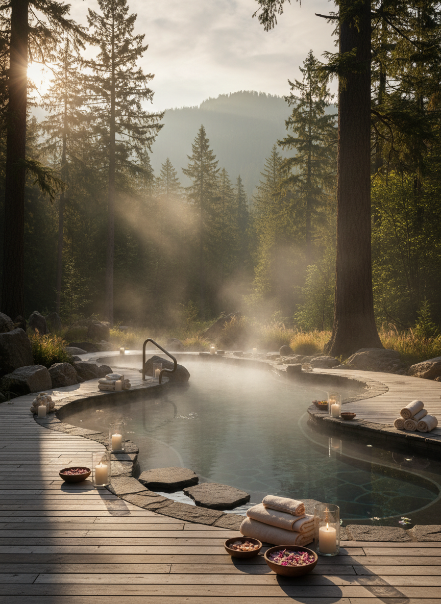 Luxury spa retreat in nature