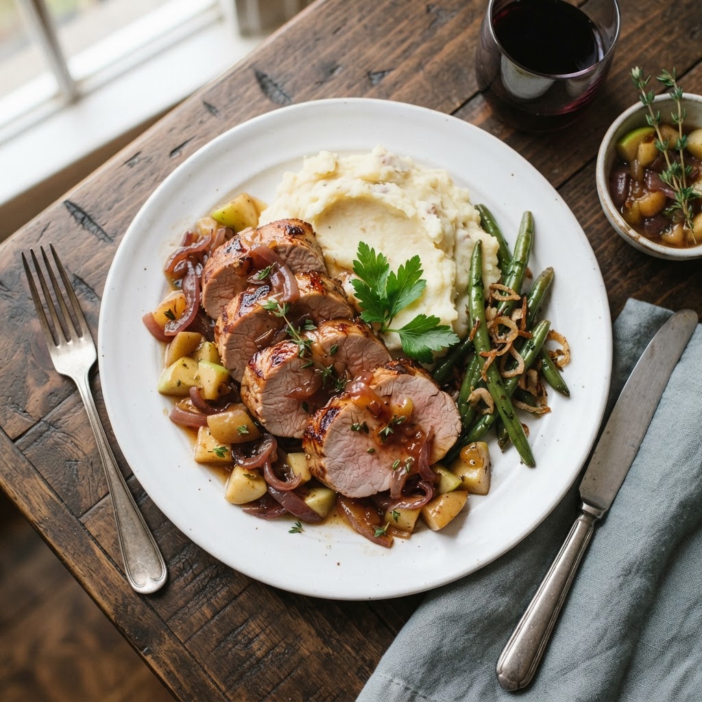 Filet de porc classique aux pommes