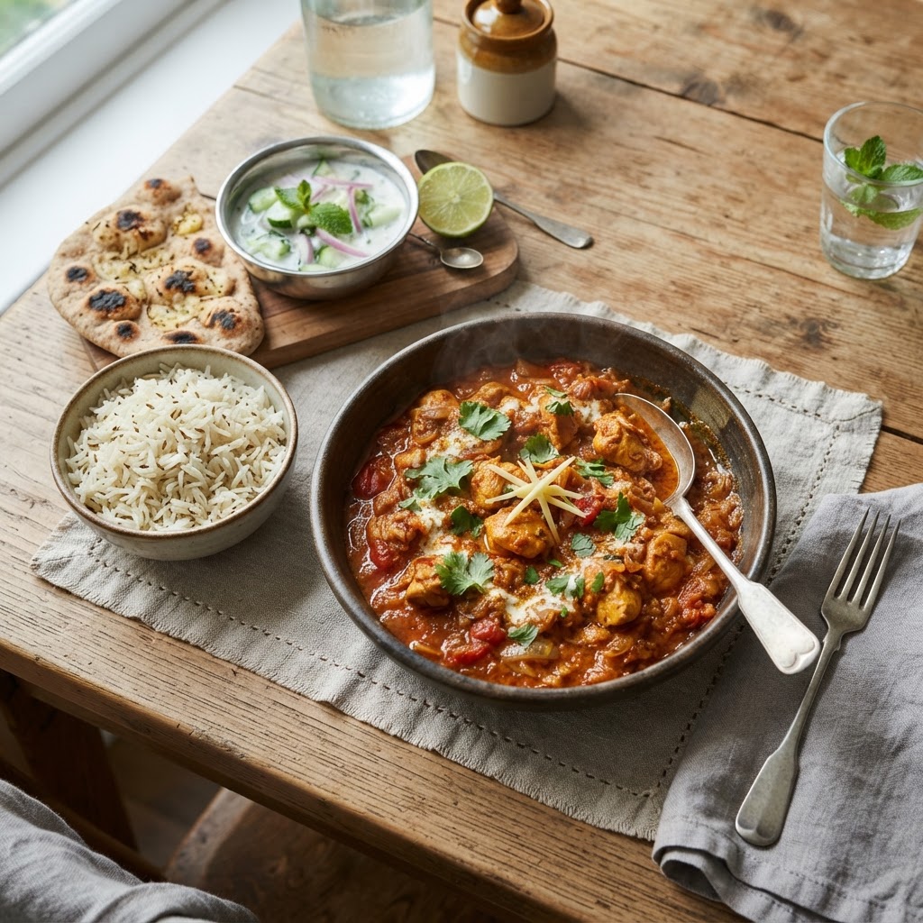 Poulet au cari style indien