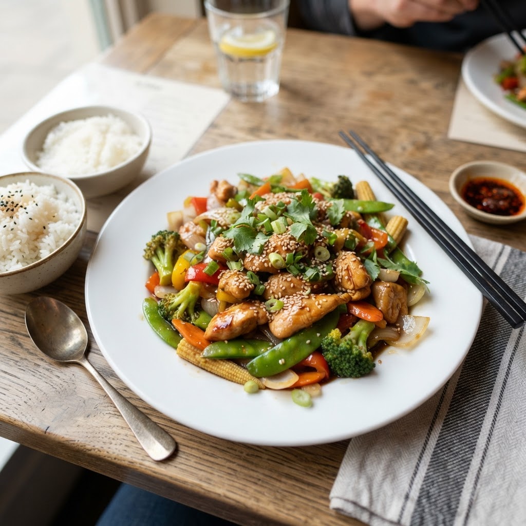 Stir-fry de poulet aux légumes