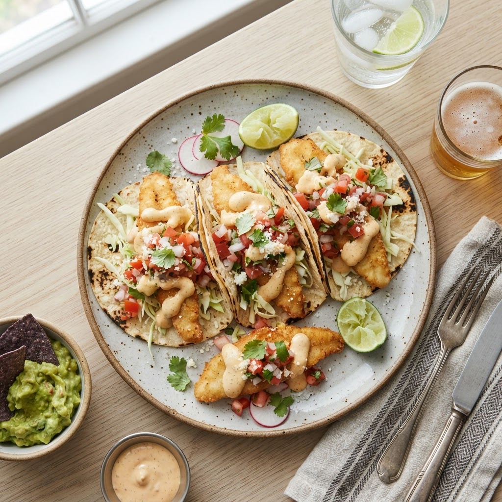 Tacos de sole croustillants