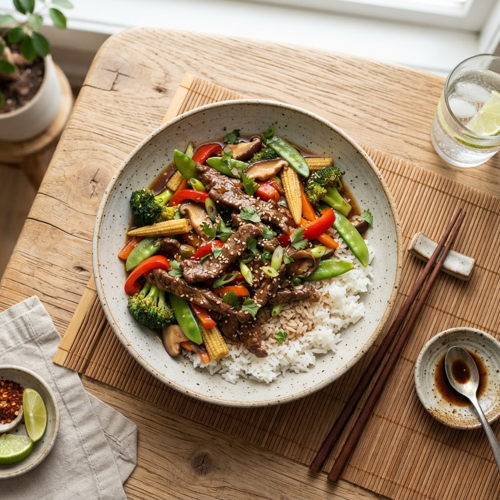 Bœuf sauté à l'asiatique
