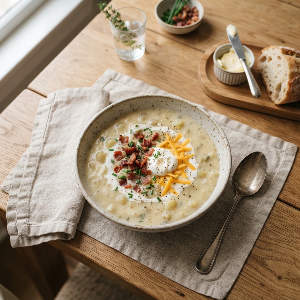 Soupe veloutée aux pommes de terre