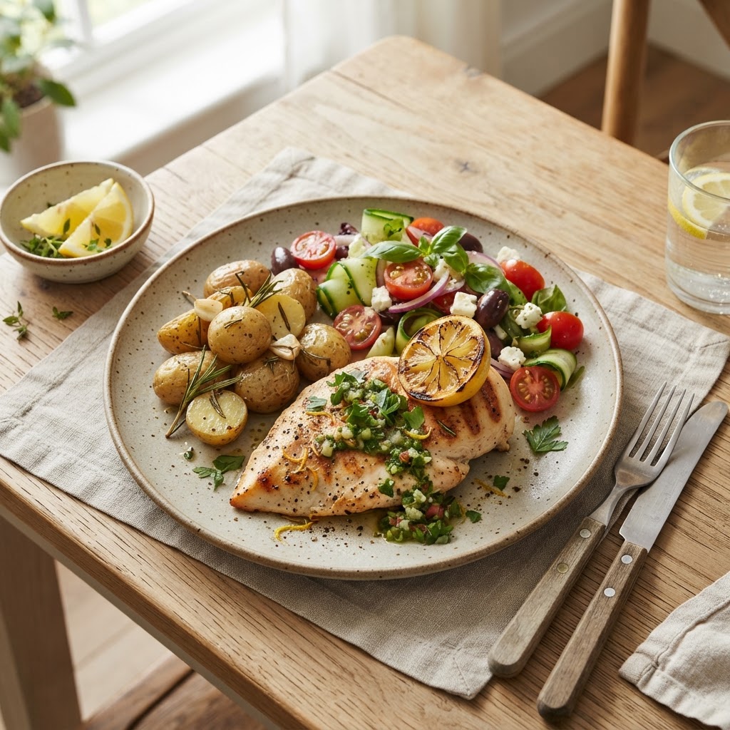 Poulet grillé au citron