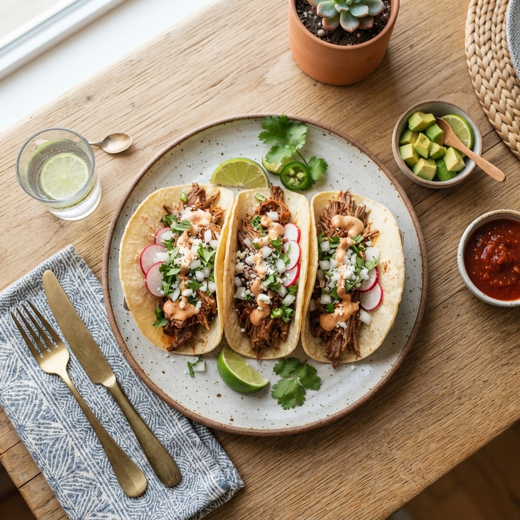 Tacos au bœuf épicé
