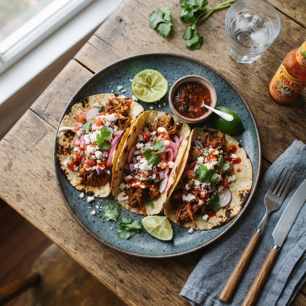 Tacos au bœuf épicé