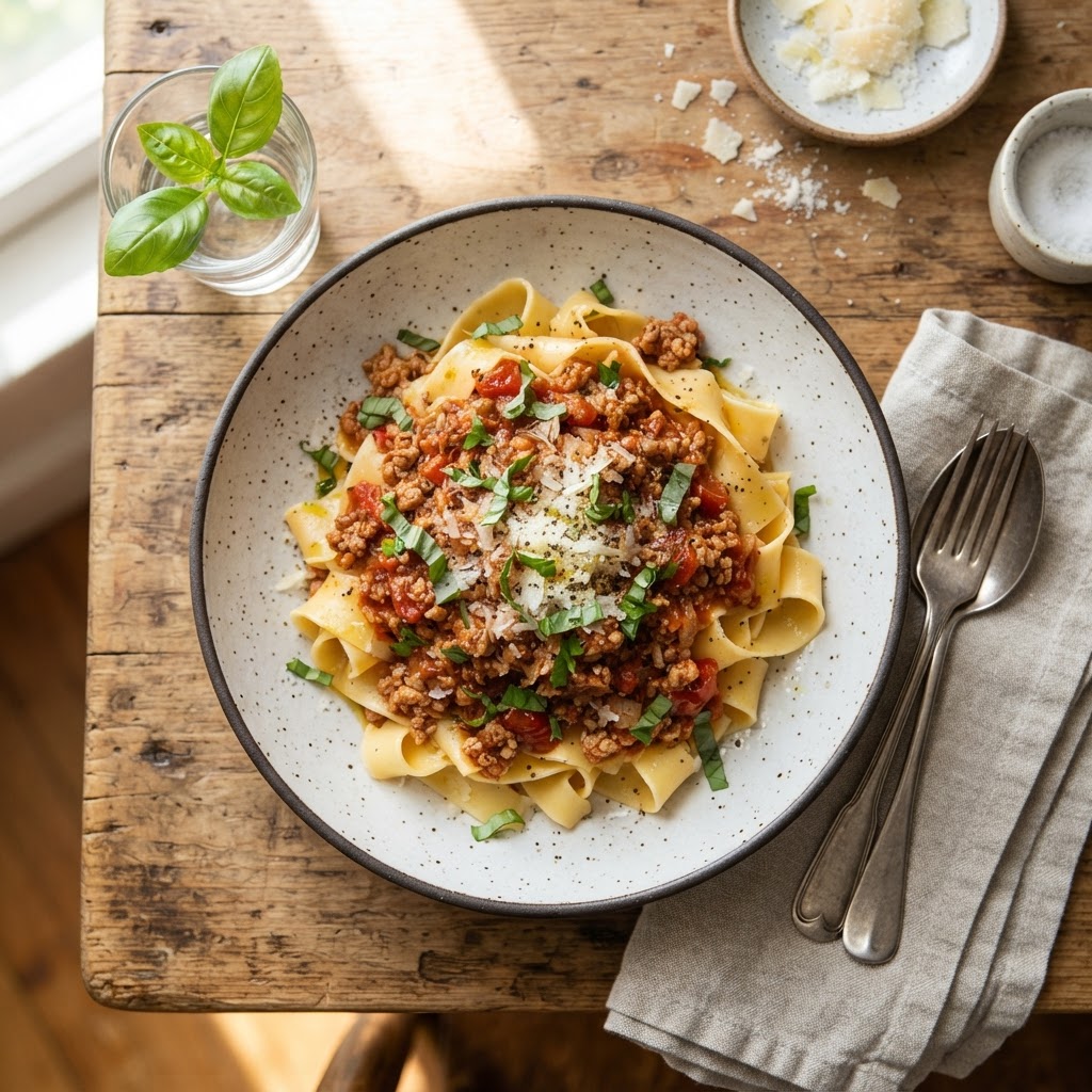 Porc haché en sauce tomate