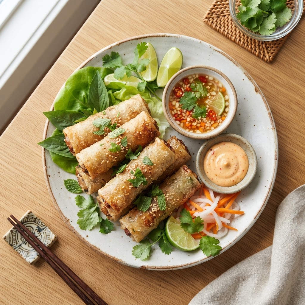 Rouleaux de printemps au crabe