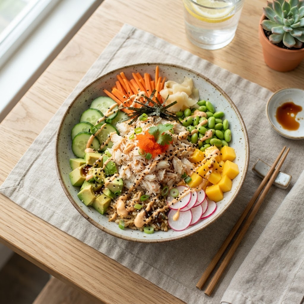 Bol poké au crabe