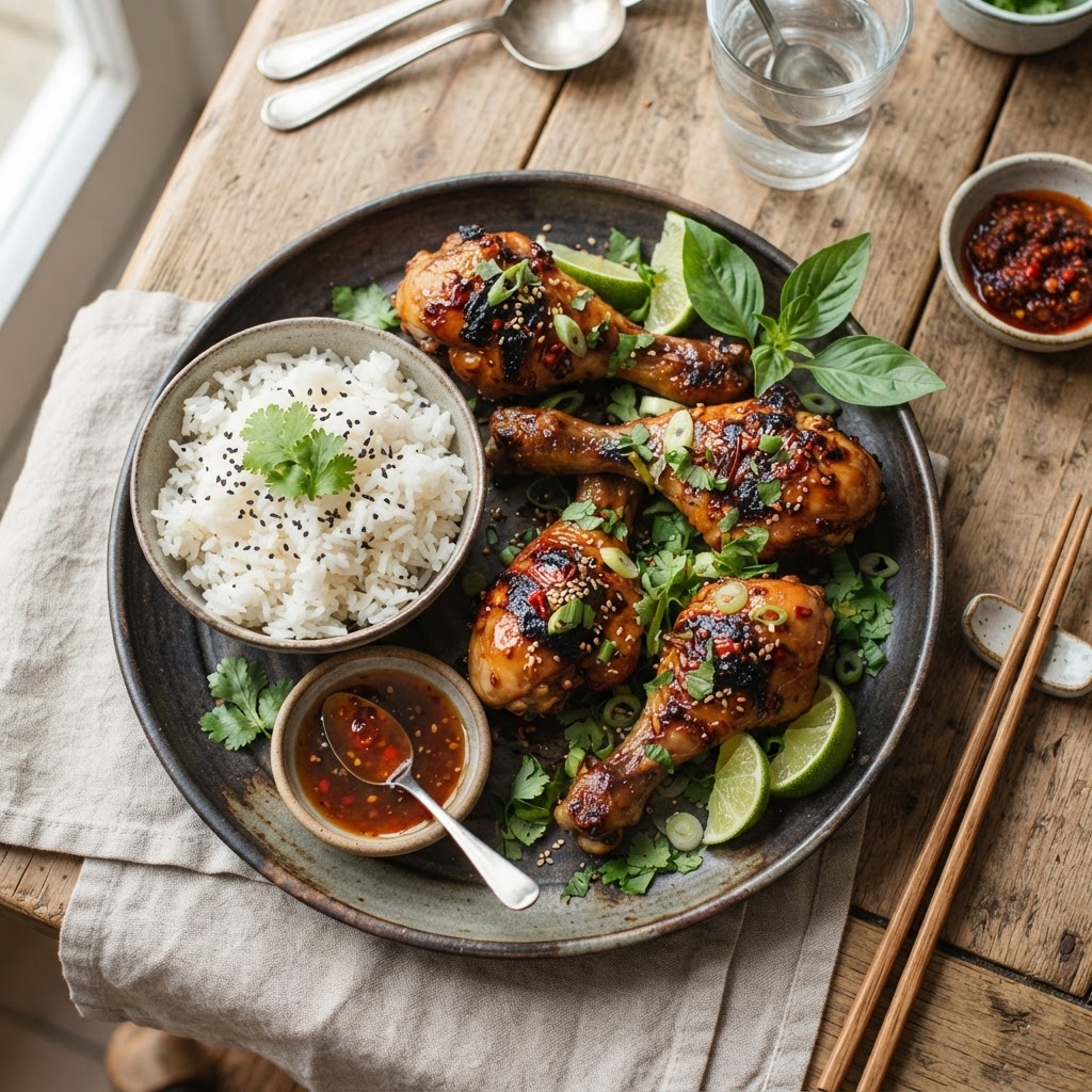 Pilons de poulet à l'asiatique