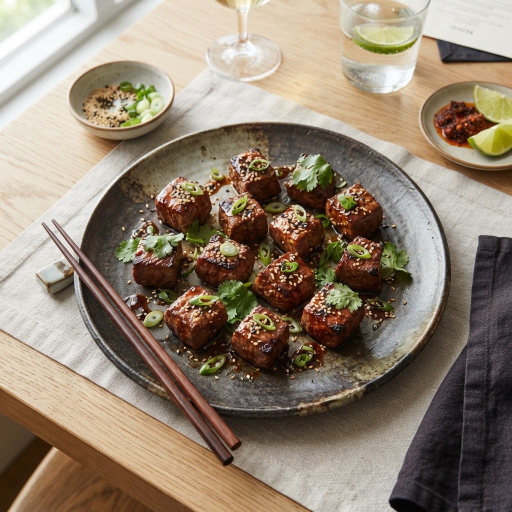 Bouchées de filet mignon style asiatique
