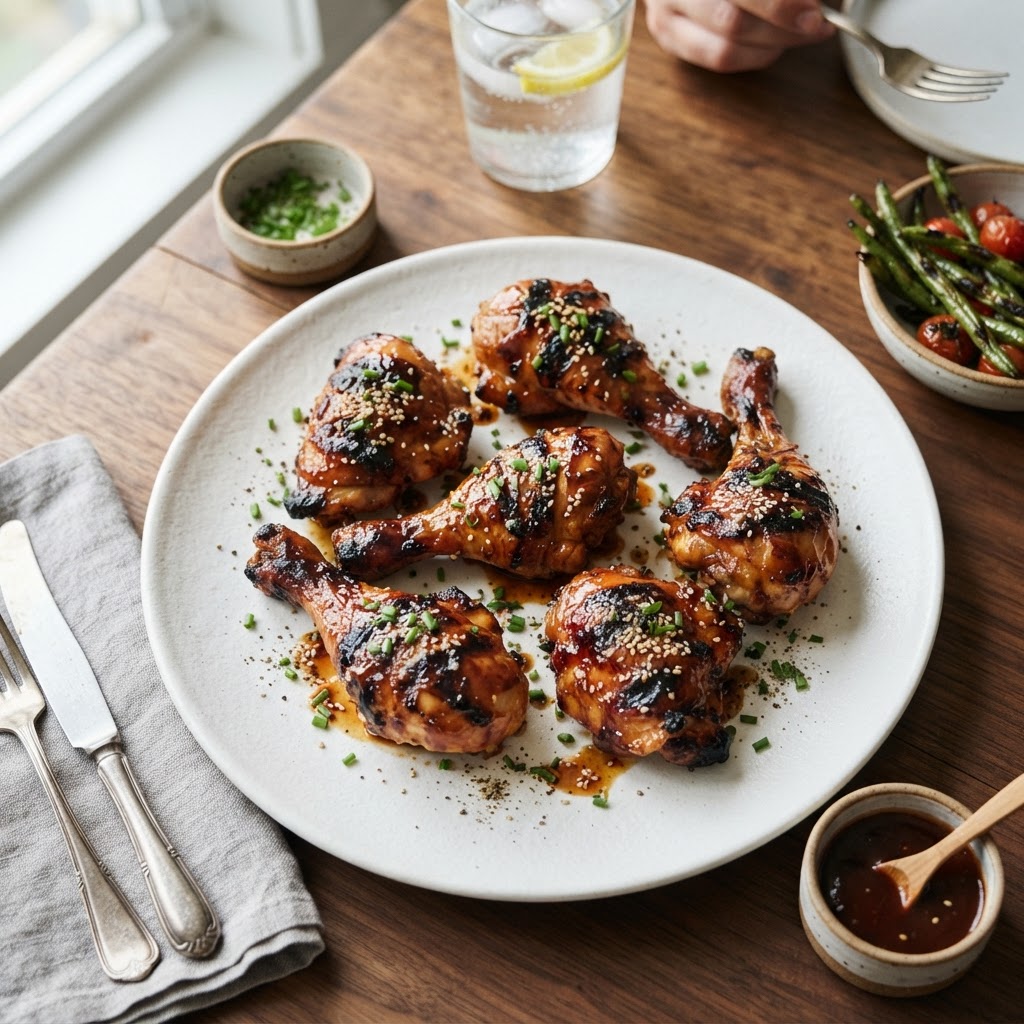 Cuisses de poulet BBQ à l'érable