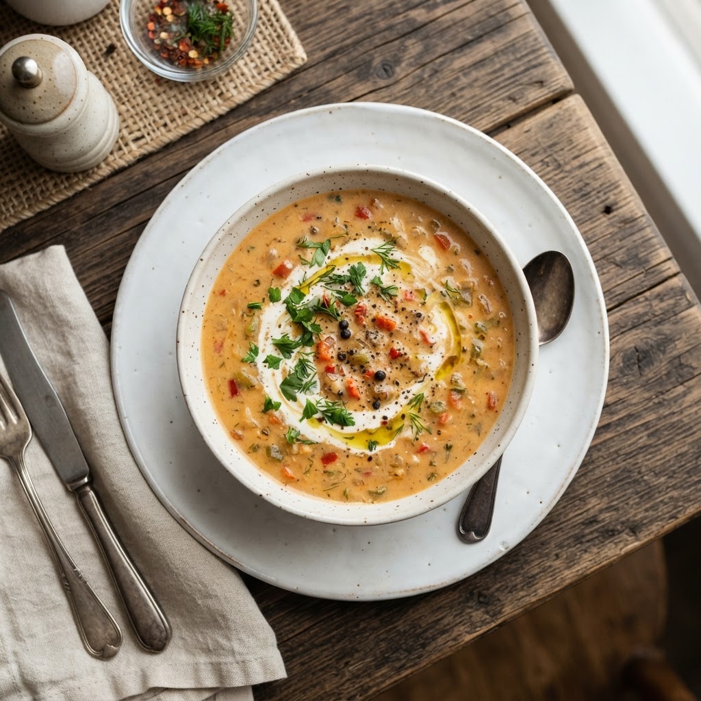 Soupe veloutée aux poivrons
