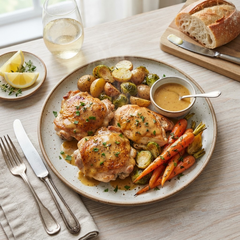 Poulet à la moutarde et miel