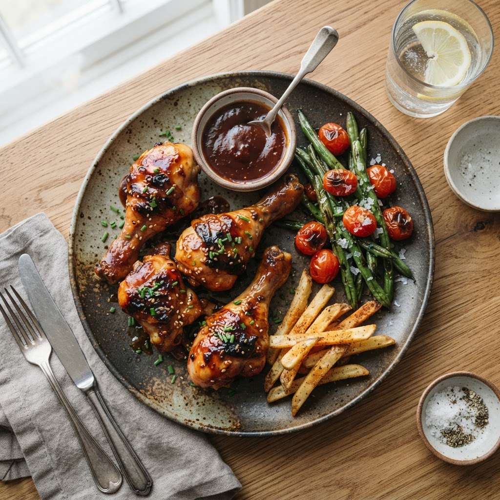 Cuisses de poulet BBQ à l'érable