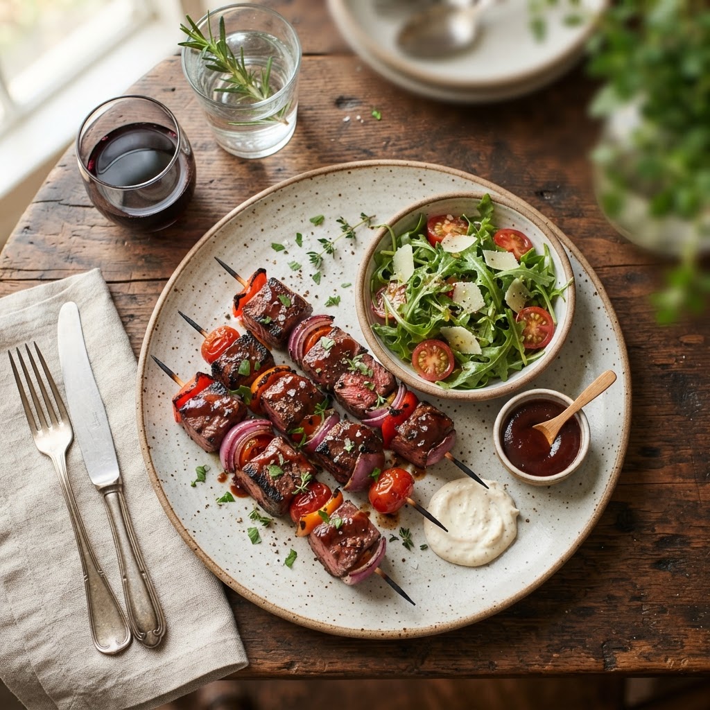 Brochettes de filet mignon BBQ