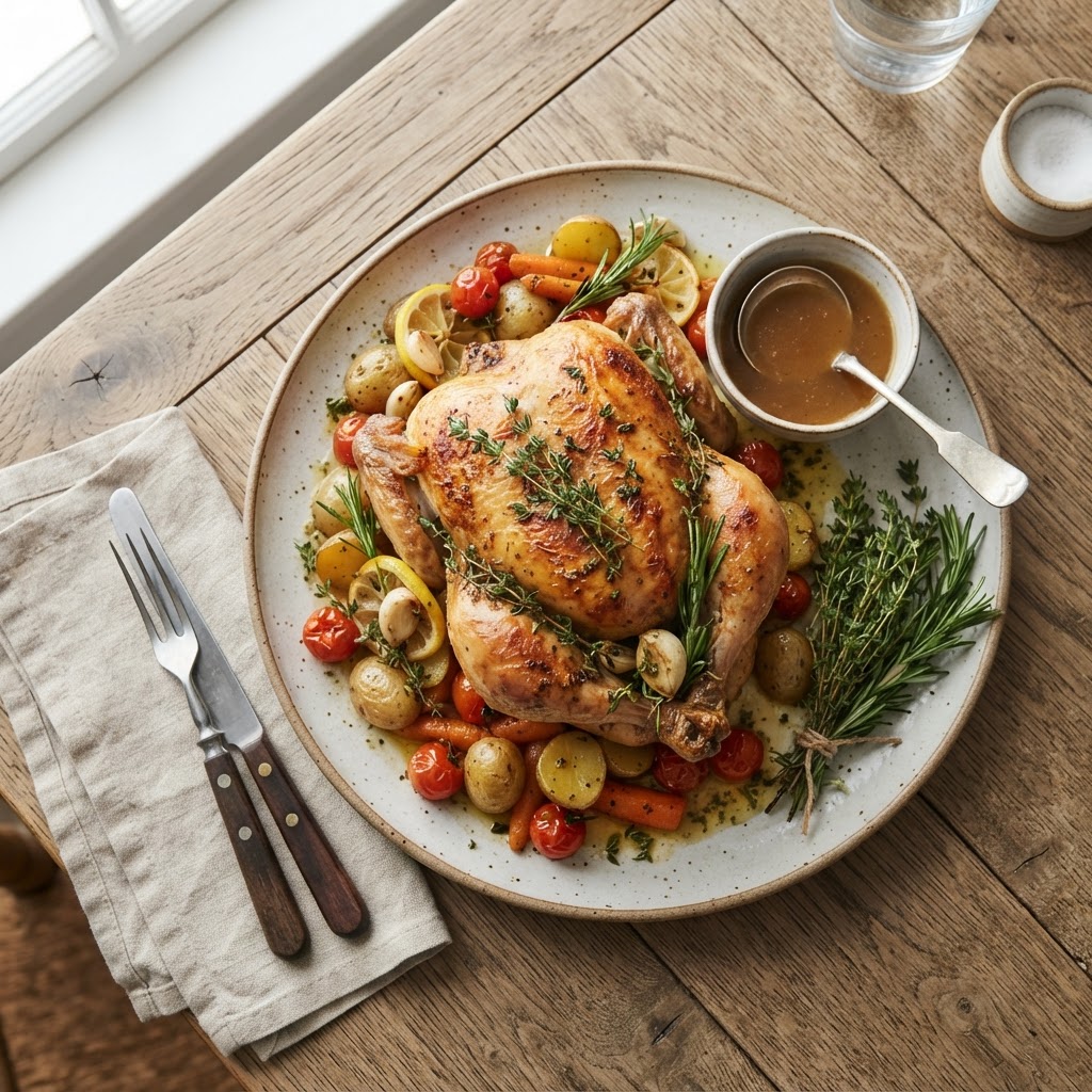 Poulet classique au four