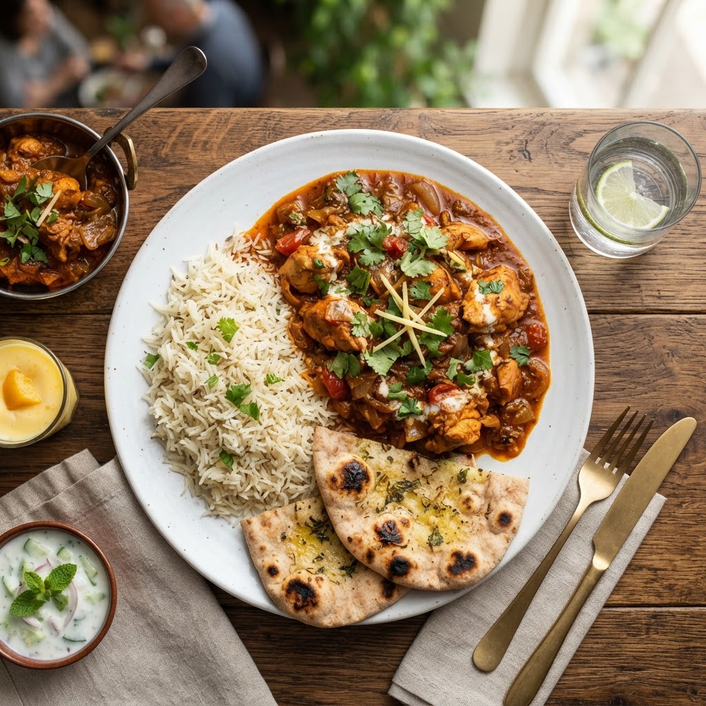 Poulet au cari style indien