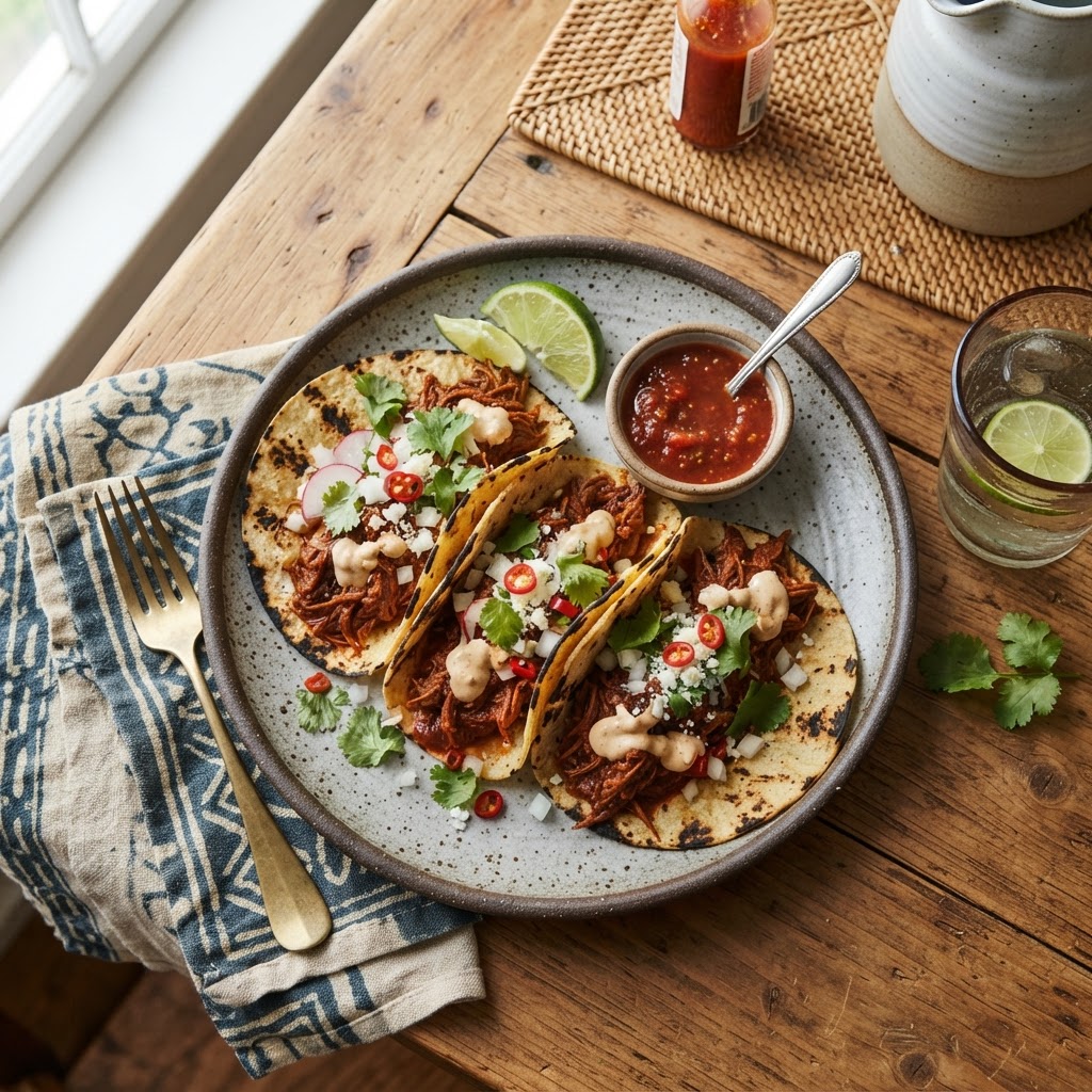 Tacos au bœuf épicé