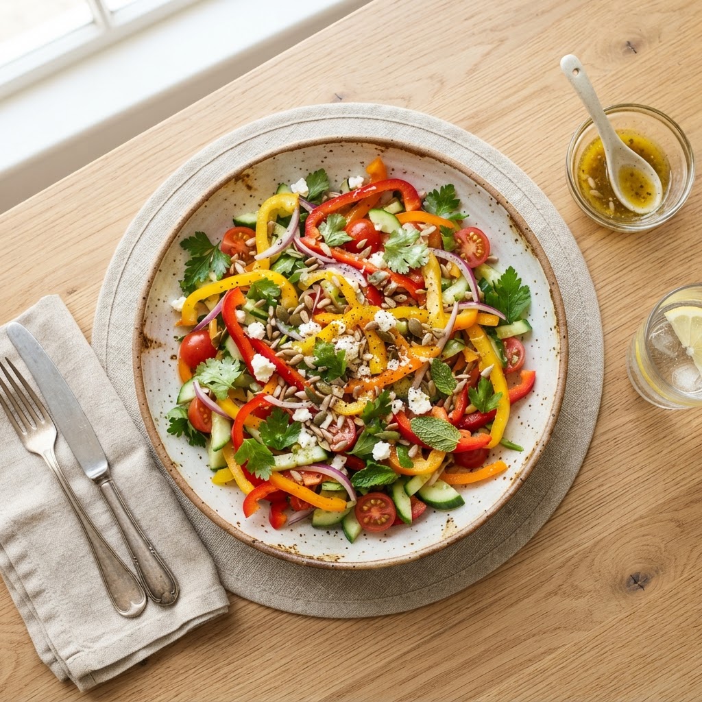 Salade de poivrons croquants