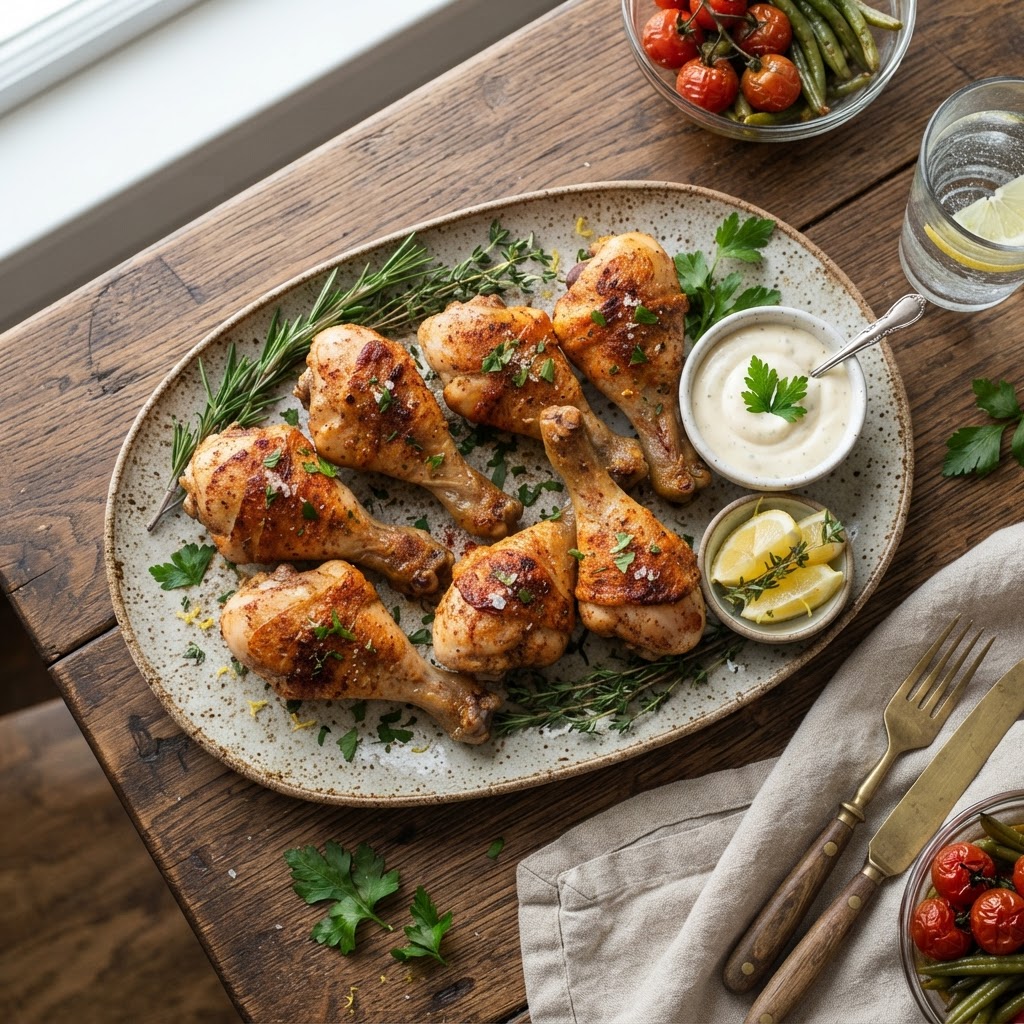 Pilons de poulet croustillants au four