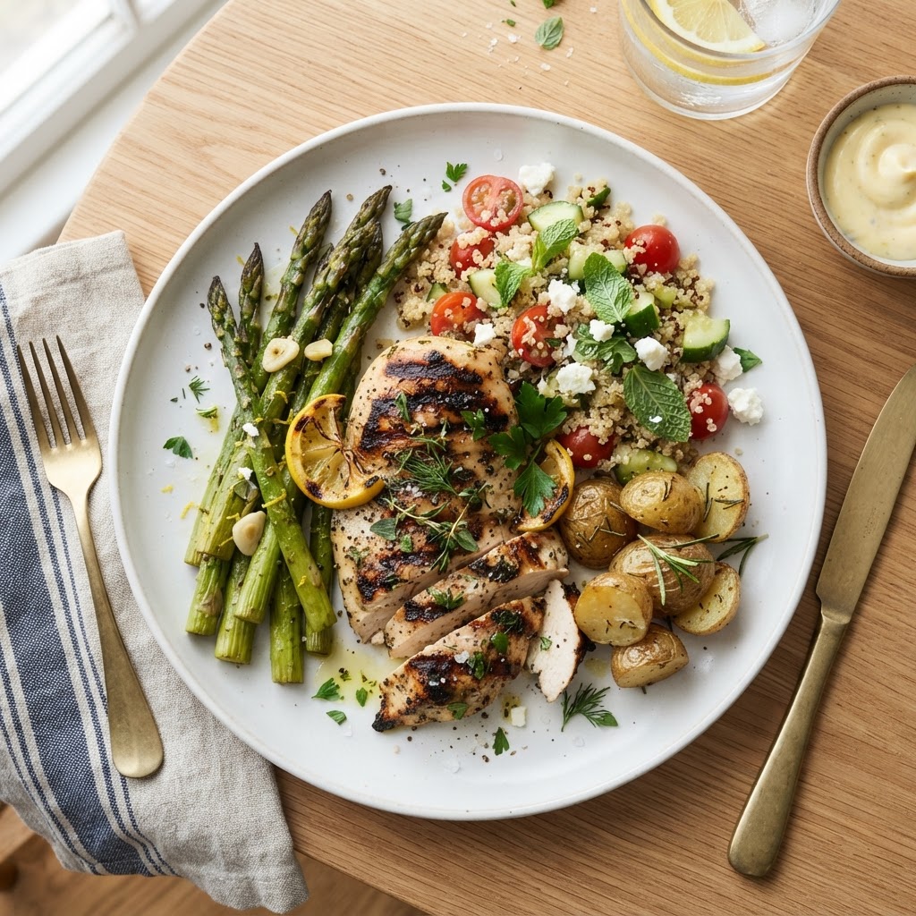 Poulet grillé au citron