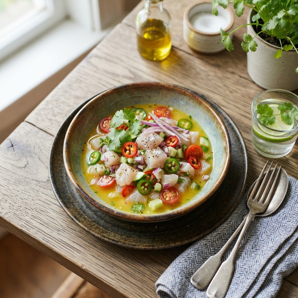Ceviche de sole rapide