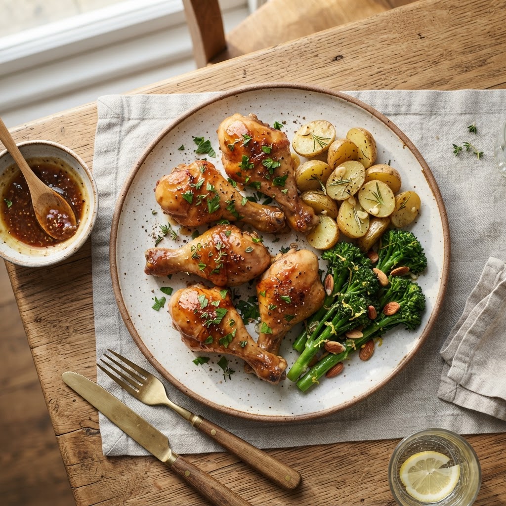 Pilons de poulet à l'érable et moutarde