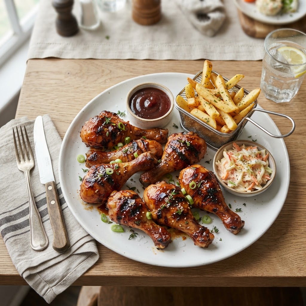 Cuisses de poulet BBQ à l'érable