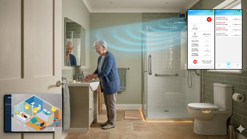 Washroom with Smart Care motion detection
