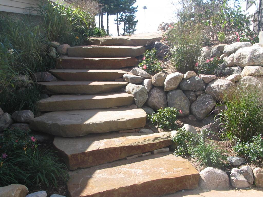 Outdoor Steps & Stairs — example project 2 by L.D. Williams Decorative Concrete