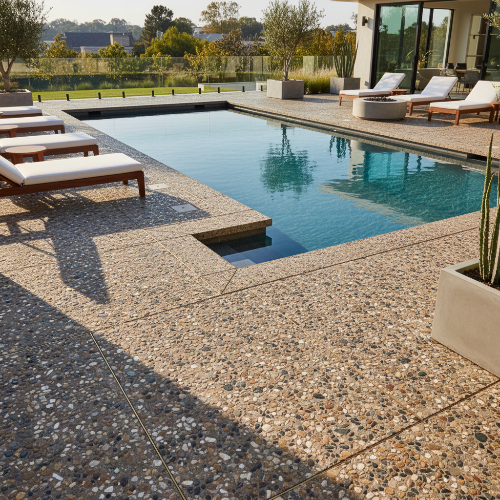 Exposed Aggregate Concrete — example project 2 by L.D. Williams Decorative Concrete