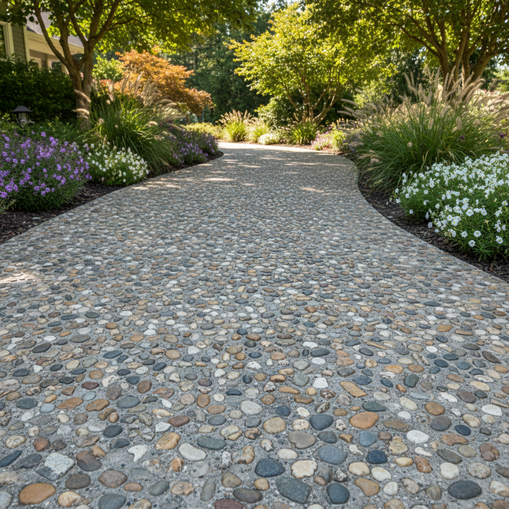 Exposed Aggregate Concrete — example project 4 by L.D. Williams Decorative Concrete