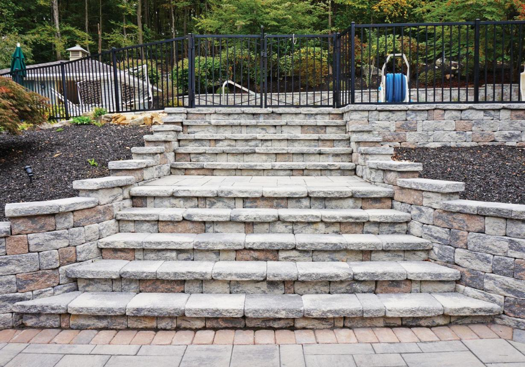 Outdoor Steps & Stairs — example project 1 by L.D. Williams Decorative Concrete