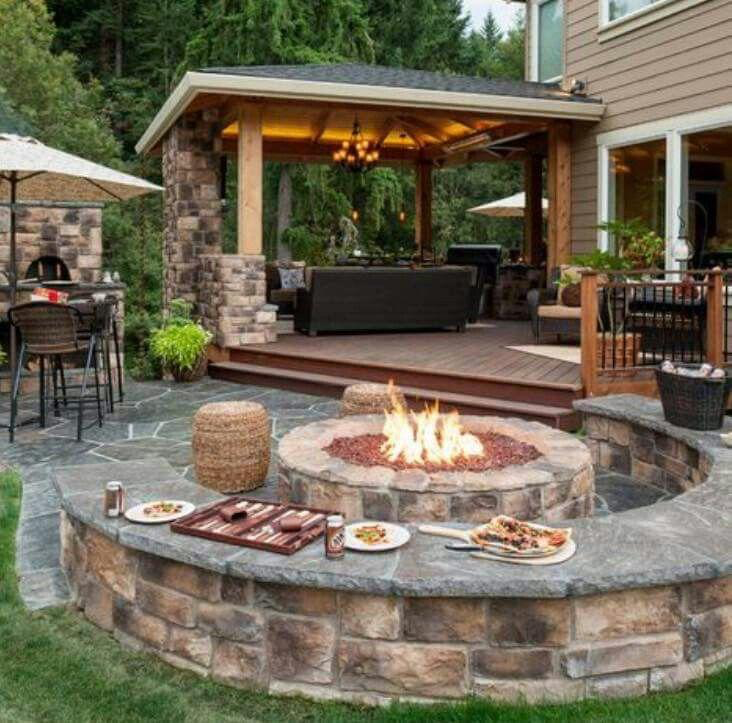 Fire Pits & Outdoor Fireplaces — example project 3 by L.D. Williams Decorative Concrete
