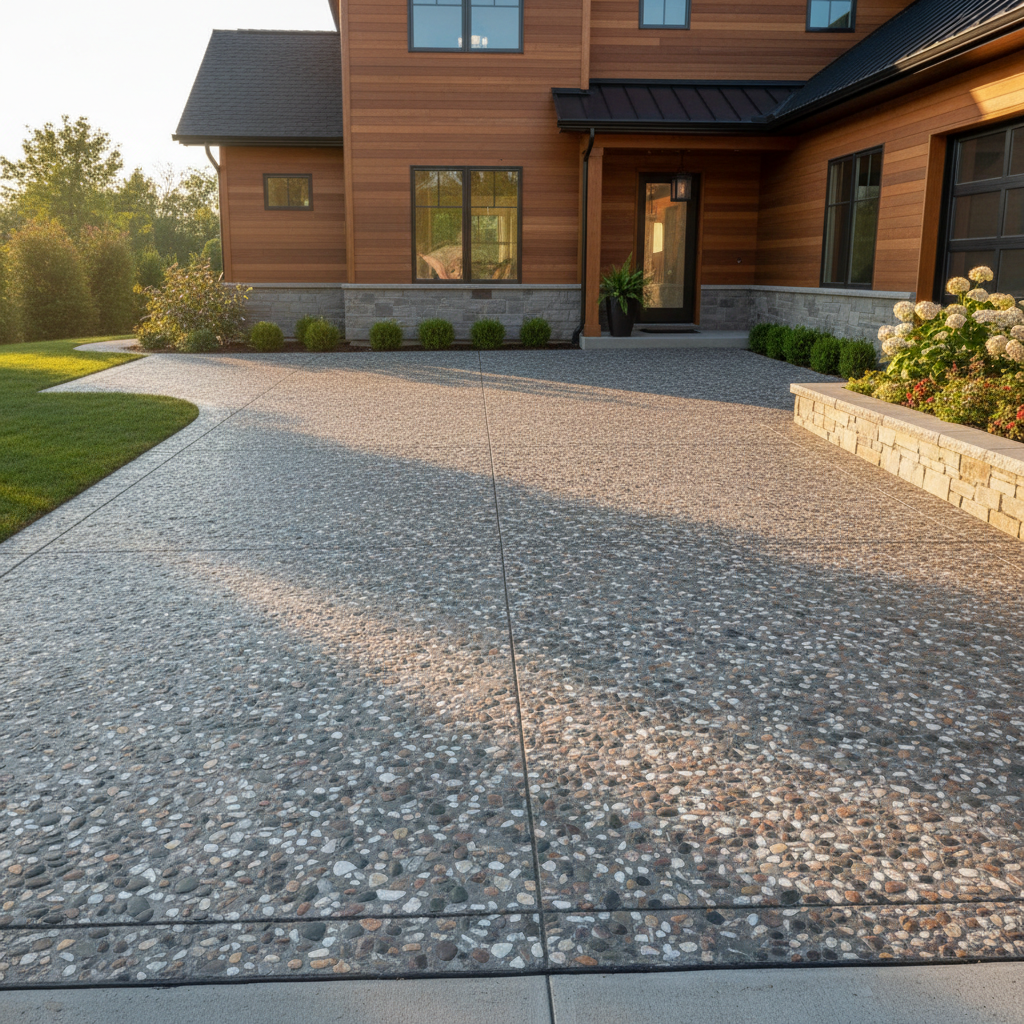 Exposed Aggregate Concrete — example project 3 by L.D. Williams Decorative Concrete