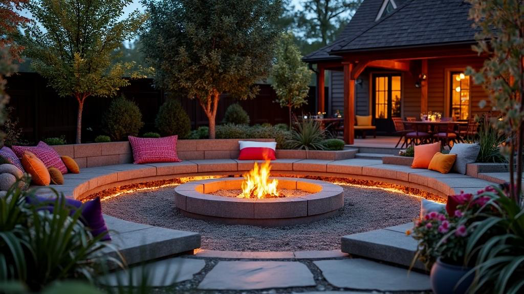 Fire Pits & Outdoor Fireplaces — example project 1 by L.D. Williams Decorative Concrete