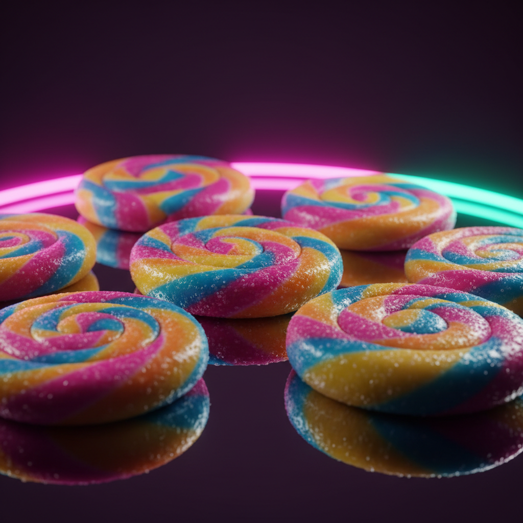 Spiral Rainbow Lollipops
