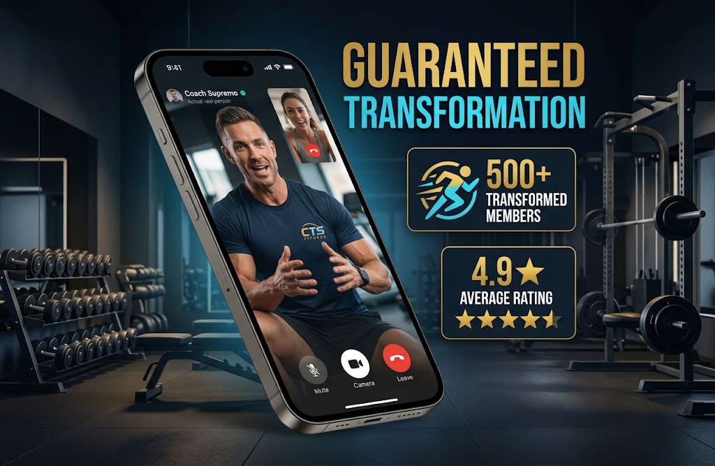 Coach Supremo on a live 1-on-1 video coaching call inside the CTS Pro app