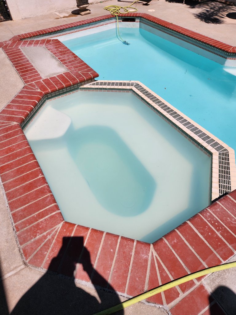 Renovated spa and pool after restoration Los Angeles