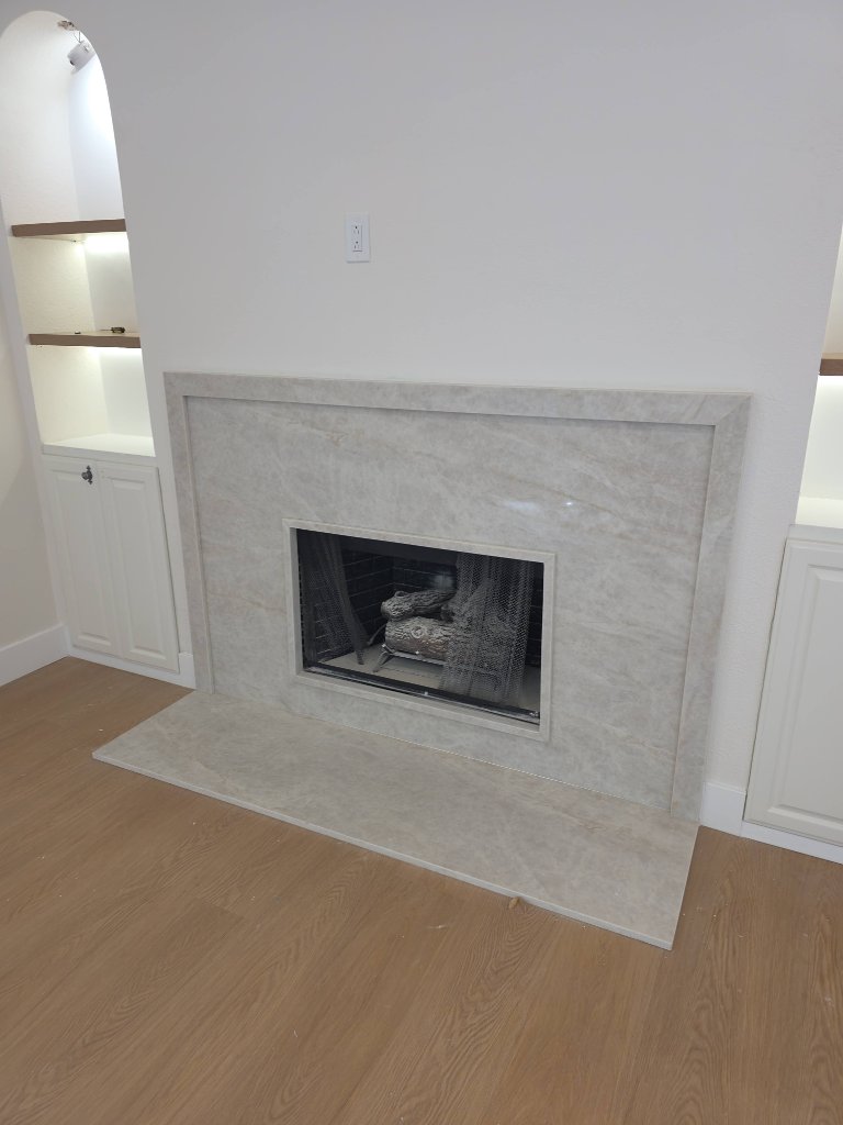 Fireplace Remodel after