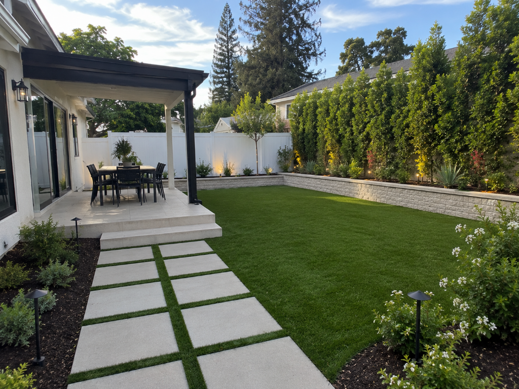 Backyard Landscaping & Pergola