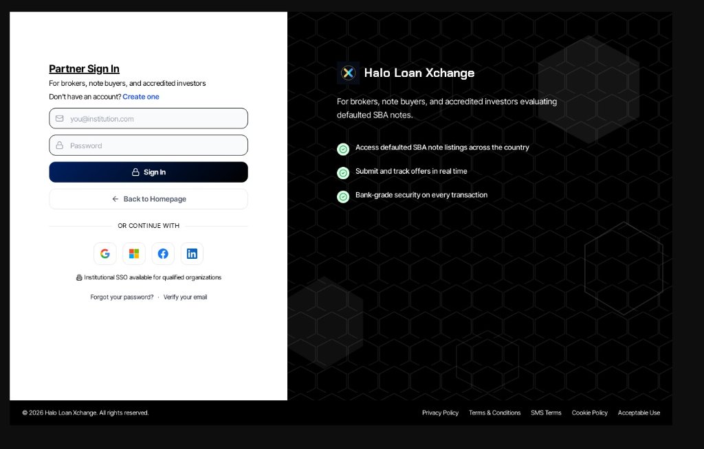Partner Sign In — returning users with verified accounts