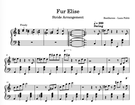 Für Elise — Stride Version