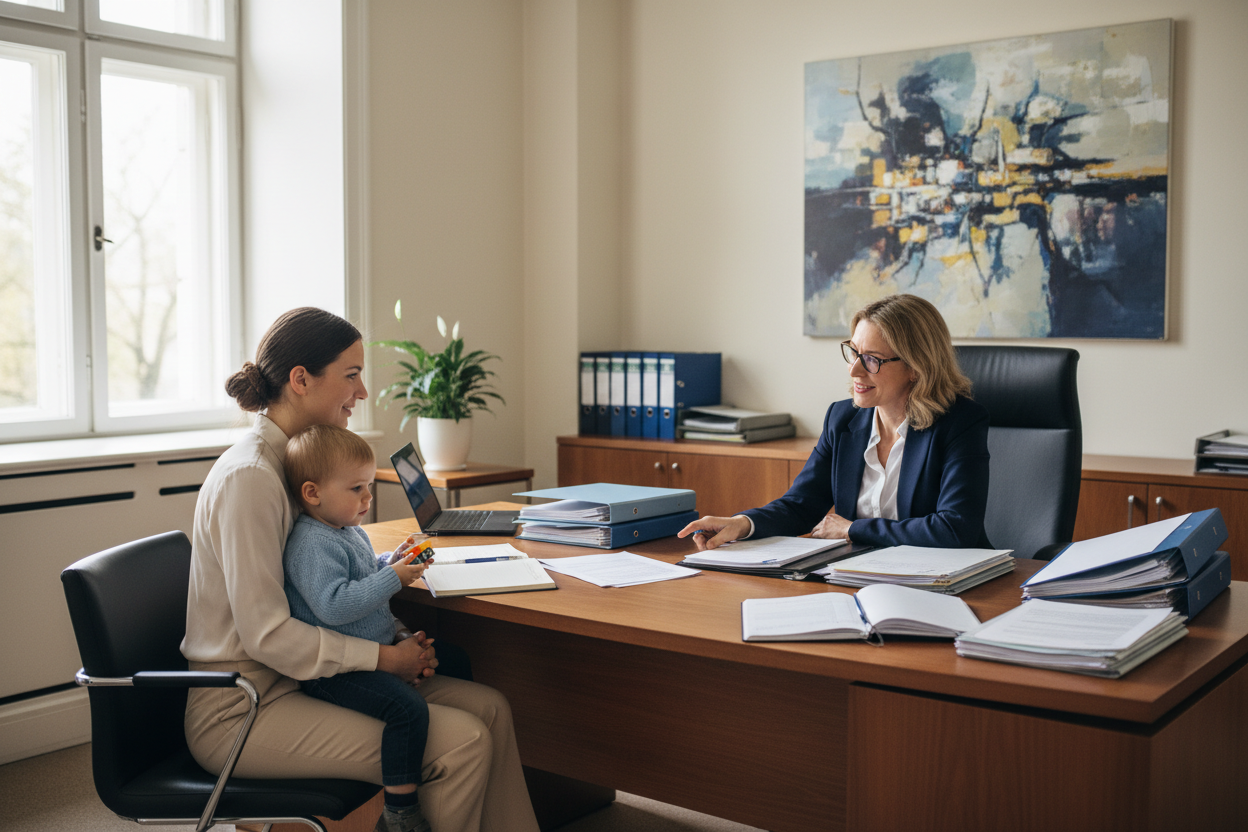 Beratungsgespräch mit einer Mutter