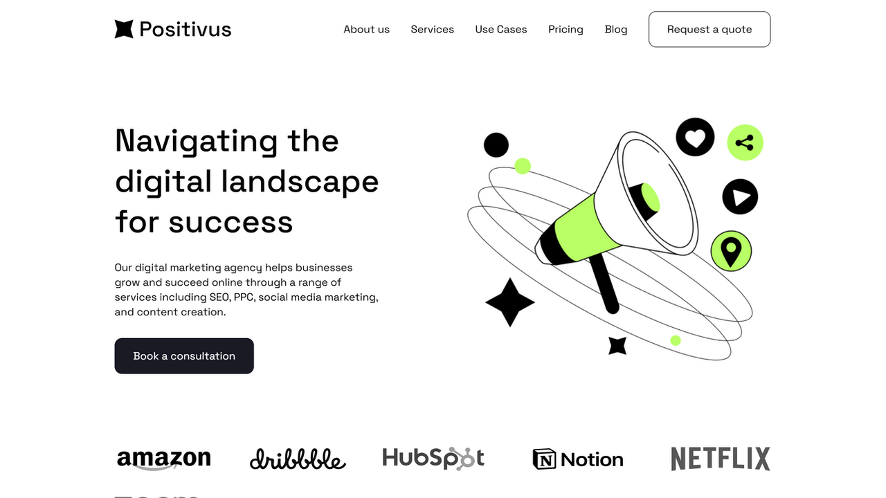 Positivus – High-Performance Business template preview