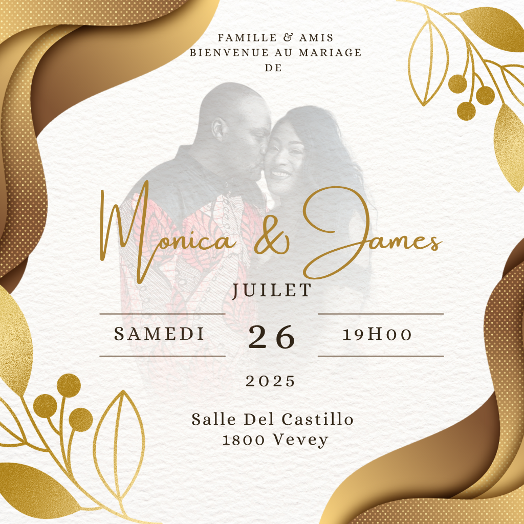 Invitation Mariage Monica & James