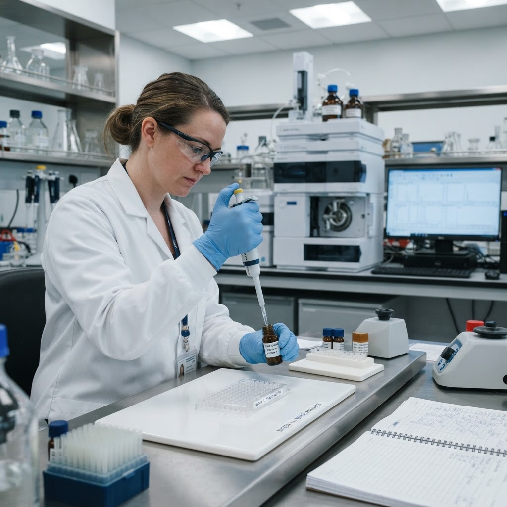 Laboratory analysis of methamphetamine surface wipe samples for Hamilton property testing