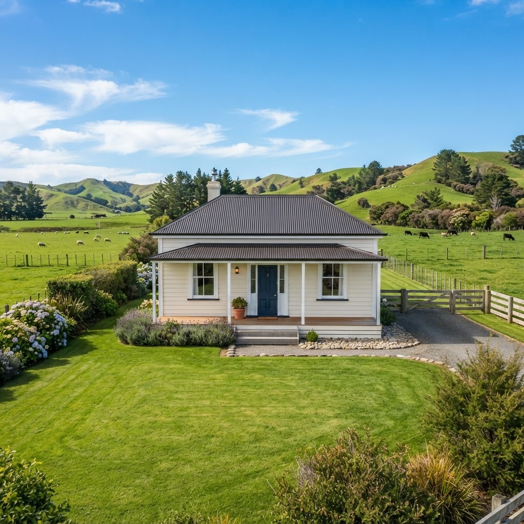 Tidy, well-maintained farm worker cottage in rural Waikato — MethShield Farm monitoring & deterrence