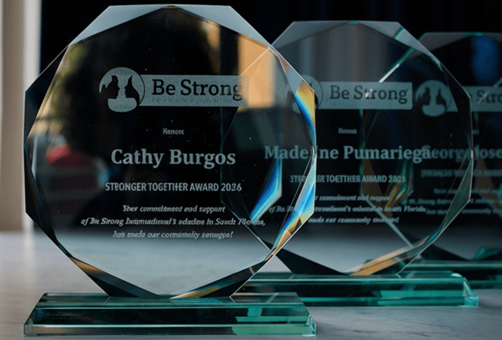 Stronger Together Award crystal plaques